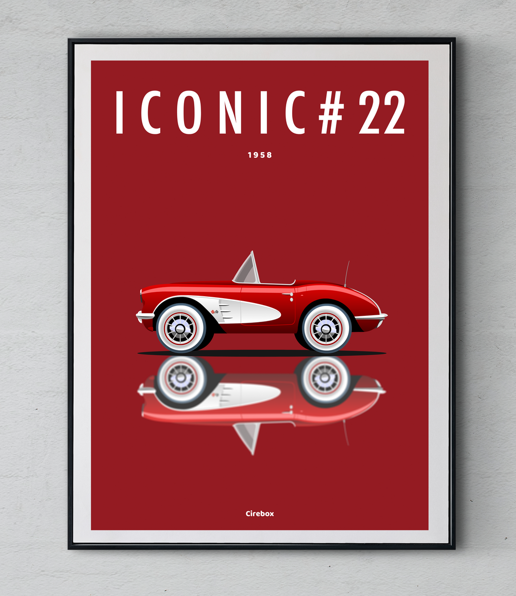 Affiche ICONIC CHEVROLET Corvette 58