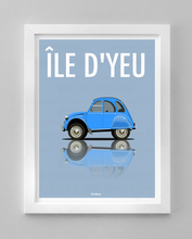 Charger l&#39;image dans la galerie, Affiche ICONIC 2CV Ile d&#39;Yeu
