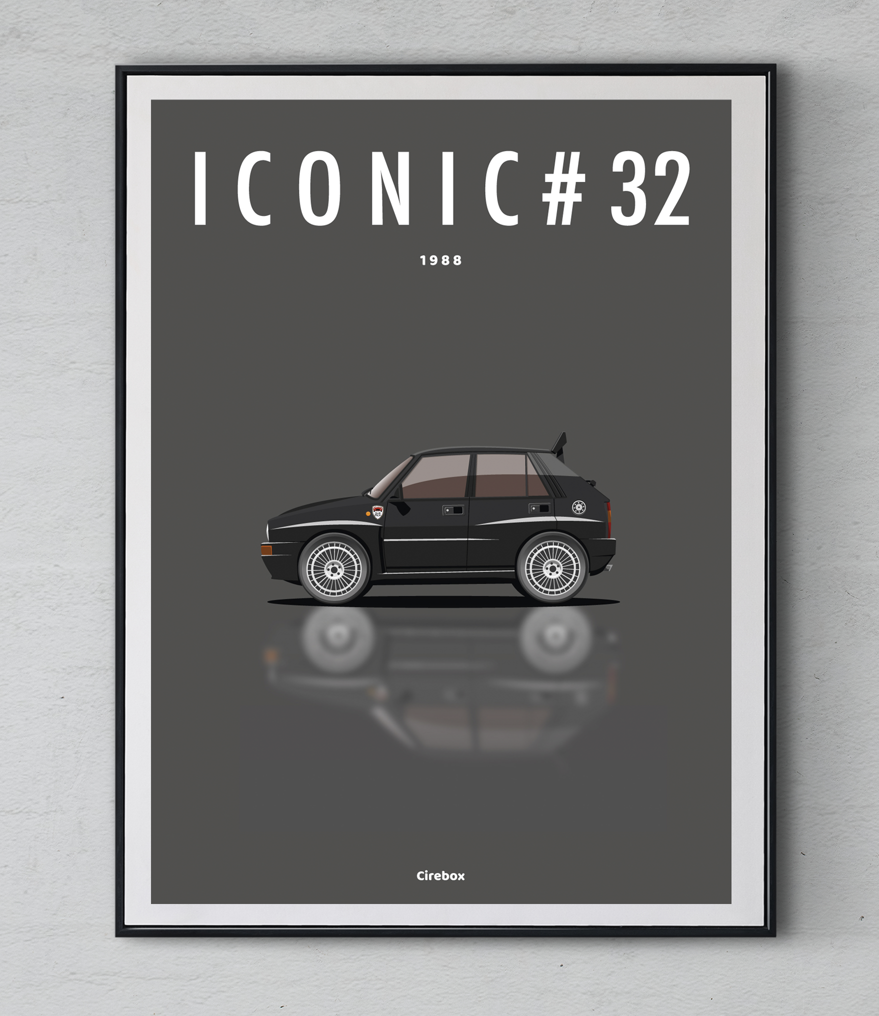 Affiche en métal pour voiture Lancia Integrale, 30x30cm, signe en étain à collectionner  15