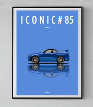 Charger l&#39;image dans la galerie, Affiche ICONIC NISSAN SKYLINE R34GTR
