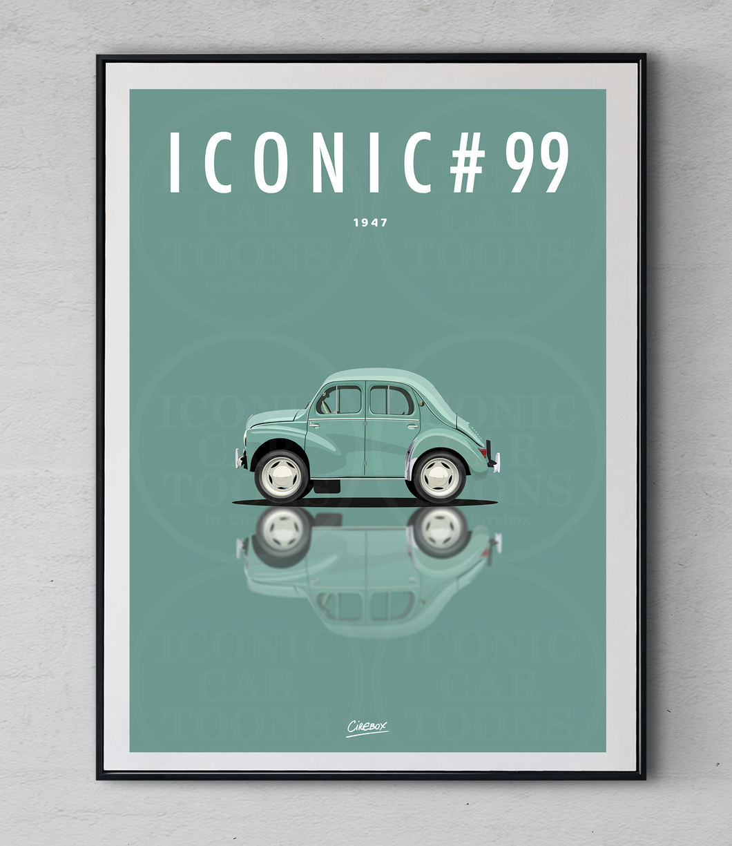 Affiche ICONIC voiture RENAULT 4CV