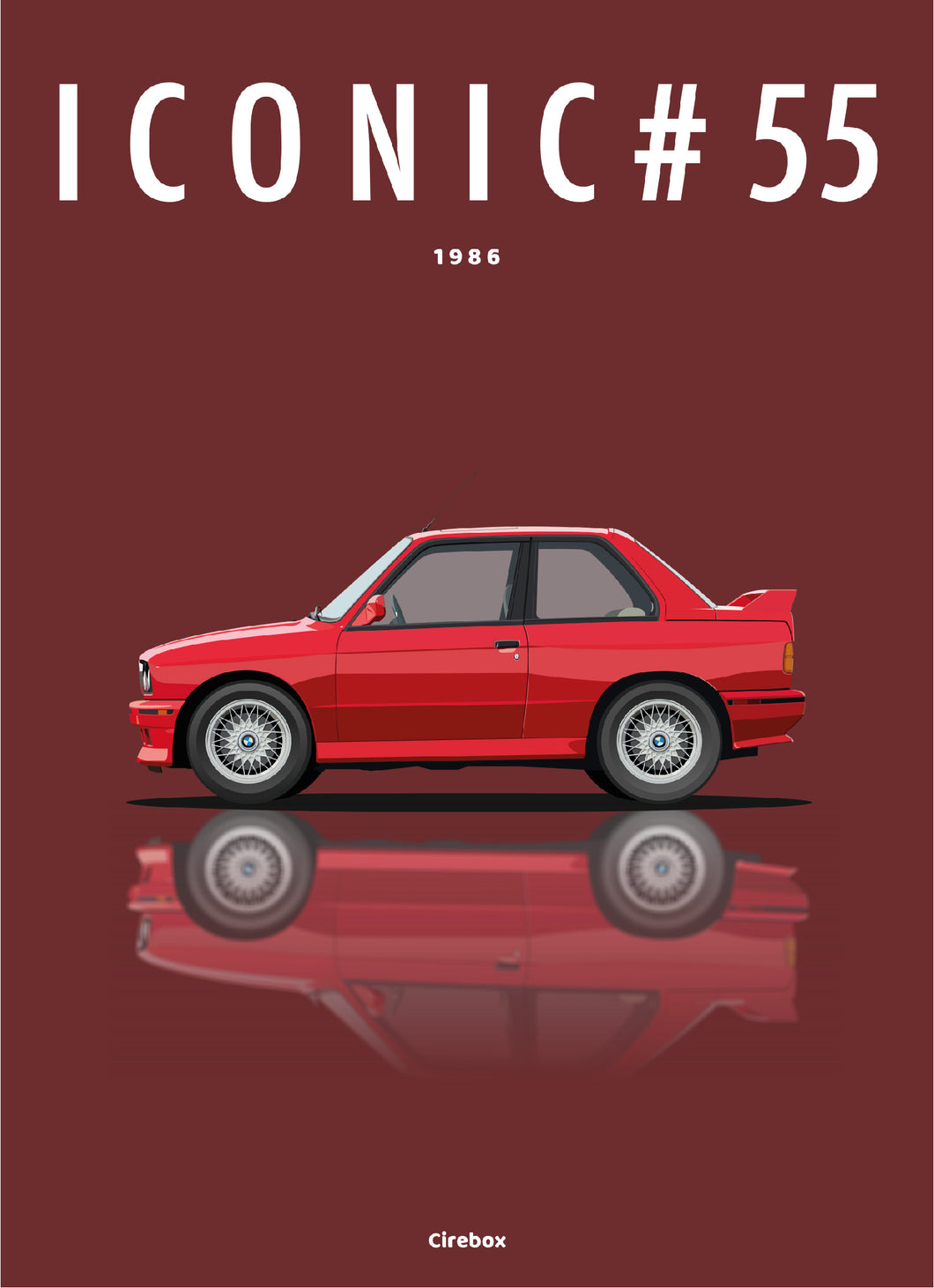 Affiche ICONIC BMW M3 (E30)