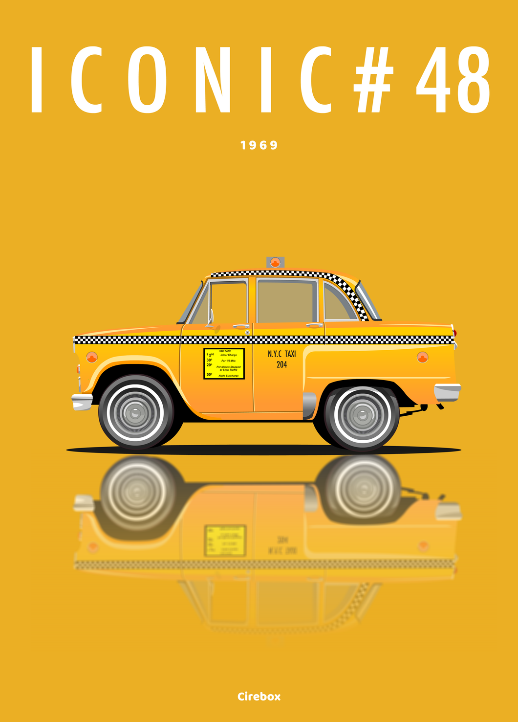 Affiche ICONIC CHECKER NY Taxi