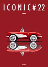 Charger l&#39;image dans la galerie, Affiche ICONIC CHEVROLET Corvette 58
