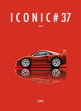 Charger l'image dans la galerie, Tableau ICONIC #37FERRARI F40 FOREX 5mm
