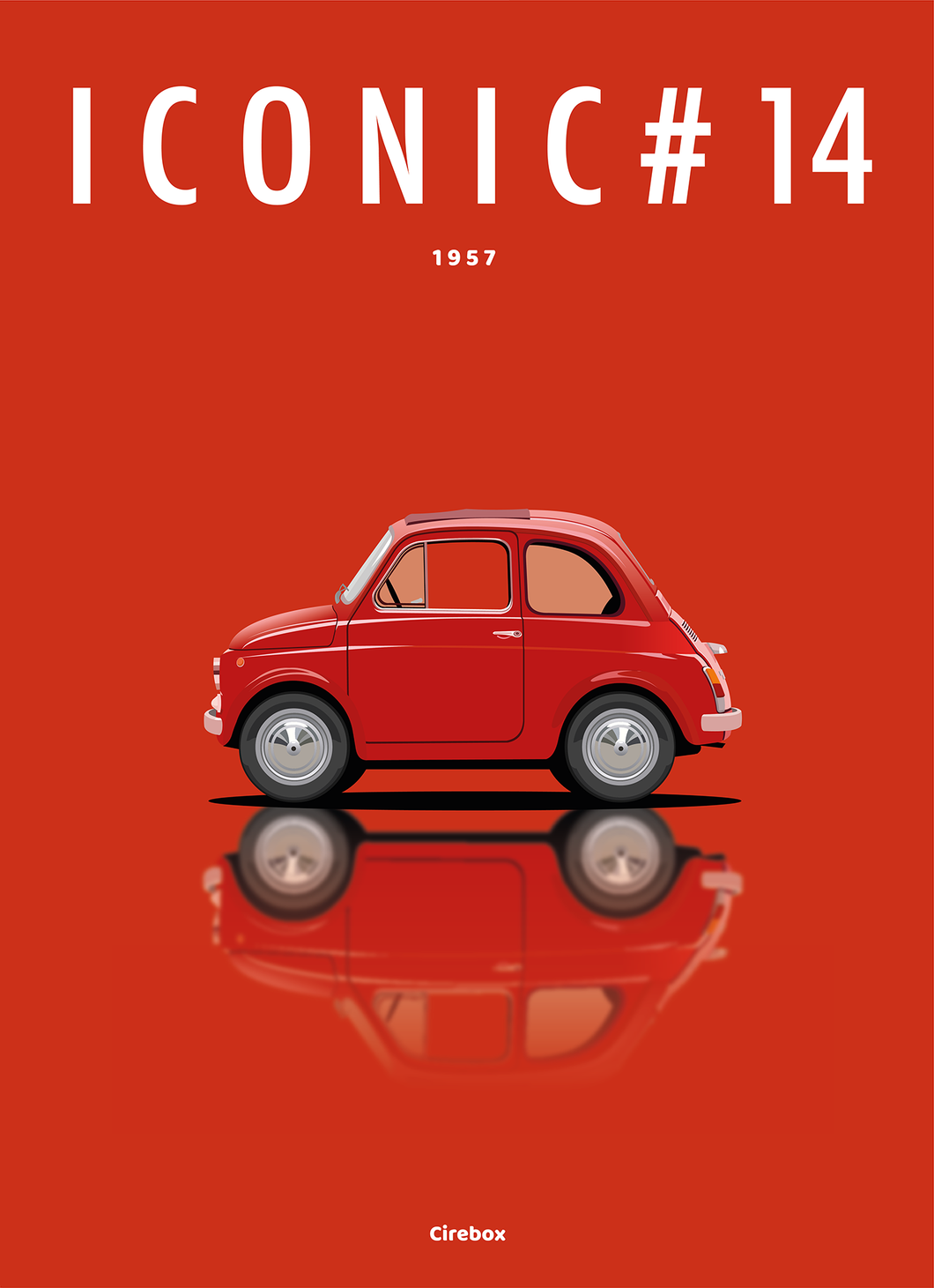 Affiche ICONIC FIAT 500