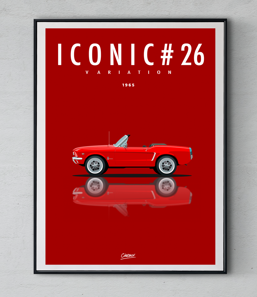 Affiche ICONIC FORD Mustang Cabriolet 65