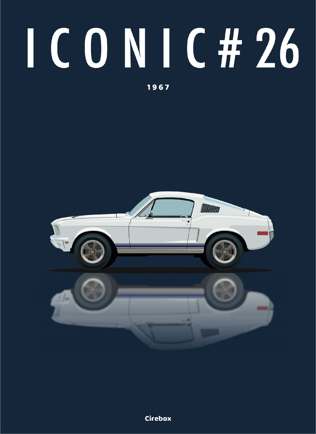 Affiche ICONIC FORD Mustang 67