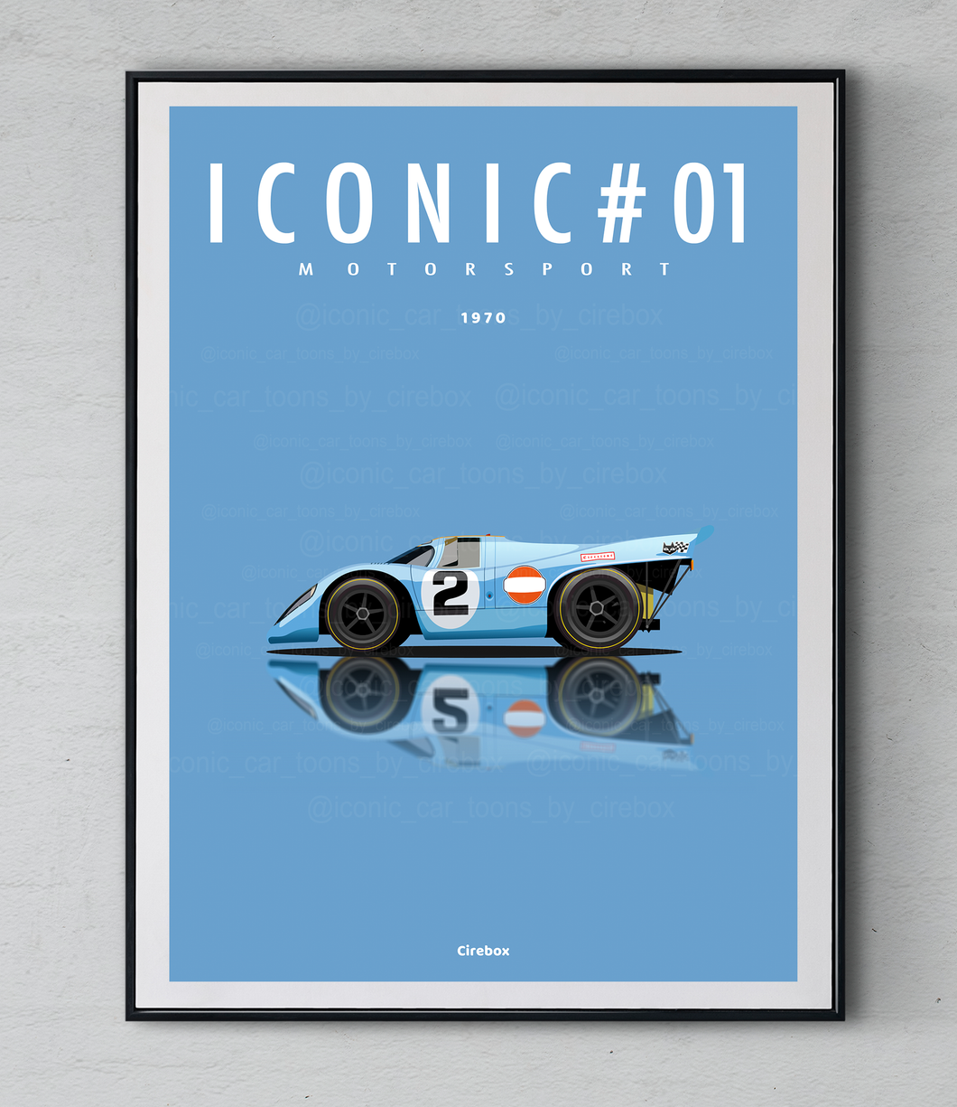 Affiche ICONIC Motorsport Porsche 917 Steve Mc Queen