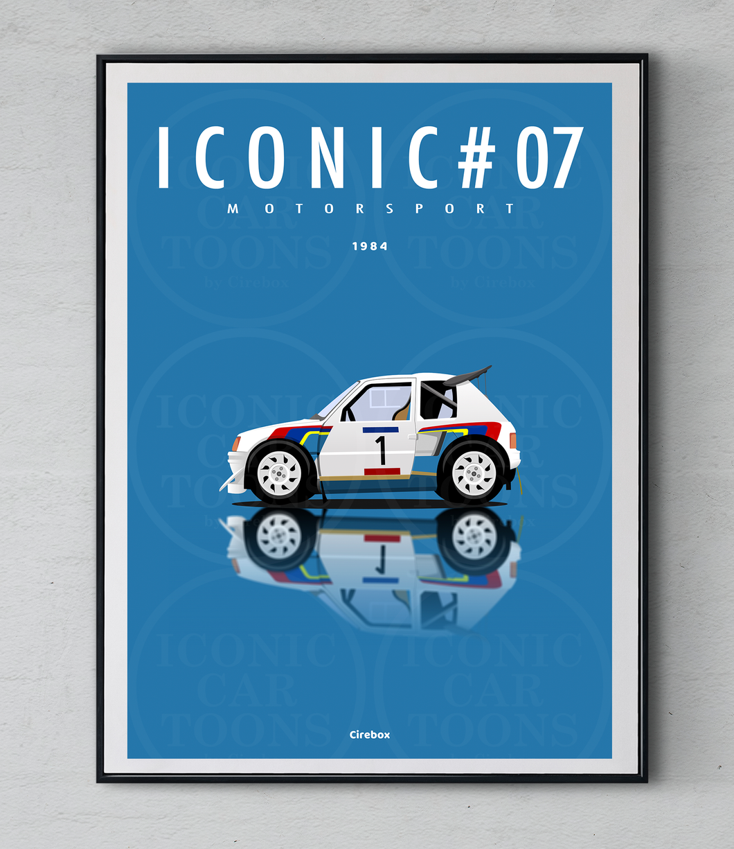 Affiche ICONIC voiture Motorsport 205 T16 Rallye