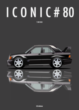 Charger l&#39;image dans la galerie, Affiche ICONIC MERCEDES 190 EVO II
