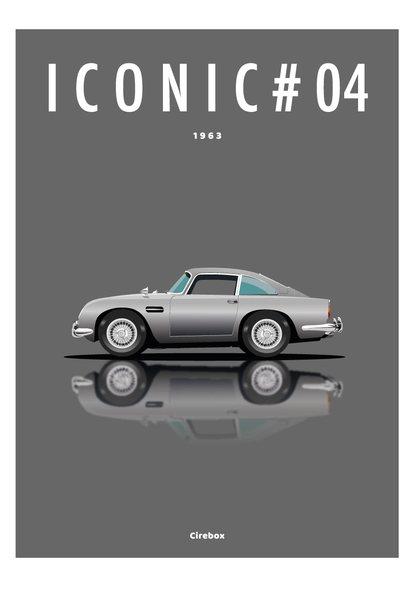 Affiche ICONIC ASTON MARTIN DB5