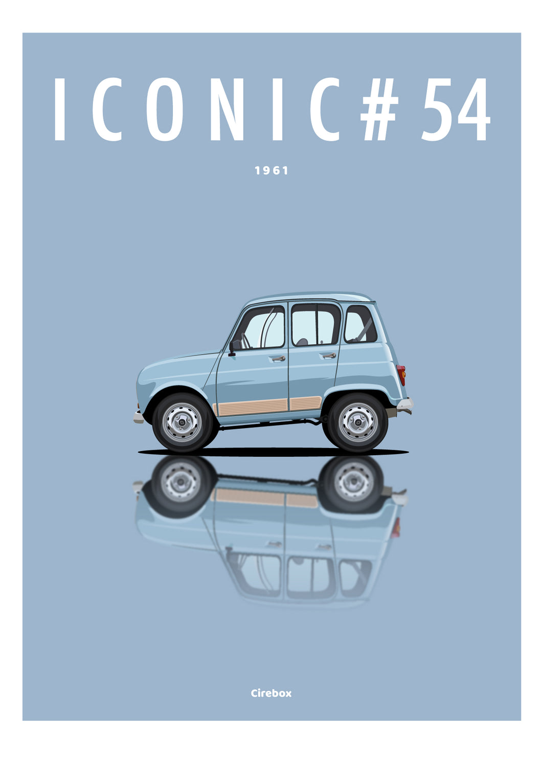 Affiche ICONIC RENAULT 4